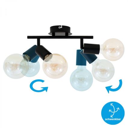 Briloner 10104890 - Bodové svítidlo 2xE27/60W/230V černá